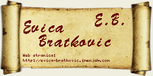 Evica Bratković vizit kartica
